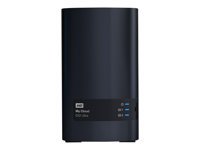 WD My Cloud EX2 Ultra WDBVBZ0160JCH - Personal cloud storage device - 2 telineet - 16 Tt - HDD 8 Tt x 2 - RAID RAID 0, 1, JBOD - RAM 1 Gt - Gigabit Ethernet - iSCSI tuki WDBVBZ0160JCH-EESN
