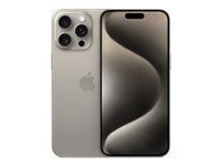 Apple iPhone 15 Pro Max - 5G älypuhelin - Kaksois-SIM / sisäinen muisti 256 Gt - OLED-näyttö - 6.7" - 2796 x 1290 pixels (120 Hz) - 3 takakameraa 48 MP, 12 MP, 12 MP - front camera 12 MP - luonnollinen titaani MU793QN/A