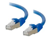 C2G Cat6a Booted Shielded (STP) Network Patch Cable - Kytkentäkaapeli - RJ-45 (uros) to RJ-45 (uros) - 3 m - STP - CAT 6a - valettu, piikitön, säikeinen - sininen 89911