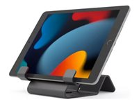 Compulocks Universal Tablet Holder with Coiled Cable Lock - Teline malleihin tabletti - lukittava - korkealaatuinen alumiini - musta - työpöytä CL12CUTHBB