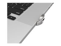 Compulocks Ledge Lock Adapter for MacBook Pro 16" (2019) with Combination Cable Lock - Turvalohkon liitäntäsovitin - hopea - sekä yhdistelmäkaapelin lukko malleihin Apple MacBook Pro 16" (Late 2019) MBPR16LDG01CL