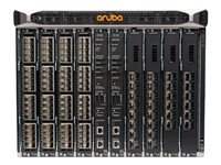 HPE Aruba 8400 8-slot Chassis - Kytkin - 32 x 10 Gigabit Ethernet + 6 x 40 Gigabit / 100 Gigabit QSFP28 - telineeseen asennettava - sekä 2x 8400X FabricModules, 1x Management Module, 1x 32-port 10G Module, 1x 6-port 40/100G Module JL376A#ABB