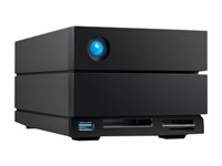 LaCie 2big Dock STLG32000400 - Kiintolevyasemaryhmä - 32 Tt - 2 telineet (SATA-600) - HDD 16 Tt x 2 - Thunderbolt 4, USB 3.2 Gen 2 (ulkoinen) - sekä 5 vuoden tietojen palautuksen huoltosuunnitelma STLG32000400