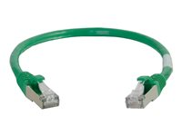 C2G Cat5e Booted Shielded (STP) Network Patch Cable - Kytkentäkaapeli - RJ-45 (uros) to RJ-45 (uros) - 1 m - STP - CAT 5e - valettu - vihreä 83830