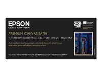 Epson PremierArt Water Resistant Canvas - Kiiltävä - Rulla (111,8 cm x 12,2 m) - 350 g/m² - 1 rulla (rullat) kangaskuvioinen paperi malleihin Stylus Pro 11880, Pro 98XX; SureColor SC-P10000, P20000, P8000, P9000, P9500, T7200 C13S041848