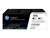 HP 410X - 2 pakettia - Tuottoisa - musta - alkuperäinen - LaserJet - väriainekasetti (CF410XD) malleihin Color LaserJet Pro M452, MFP M377, MFP M477 CF410XD