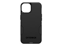 OtterBox Commuter Series - Takakansi matkapuhelimelle - antimikrobinen - MagSafe-yhteensopiva - polykarbonaatti, synteettinen kumi, 35 % kierrätettyä muovia - musta malleihin Apple iPhone 14 77-89639