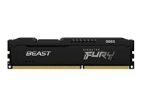 Kingston FURY Beast - DDR3 - moduuli - 8 Gt - DIMM 240-nastainen - 1600 MHz / PC3-12800 - CL10 - 1.5 V - puskuroimaton - non-ECC - musta KF316C10BB/8