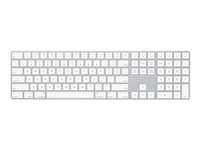 Apple Magic Keyboard with Numeric Keypad - Näppäimistö - Bluetooth - QWERTY - Kansainvälinen englanti - hopea MQ052Z/A
