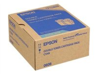 Epson Double Pack - 2 pakettia - sinivihreä - alkuperäinen - väriainekasetti malleihin Epson AL-C9500DN; AcuLaser C9300D2TN, C9300D3TNC, C9300DN, C9300DTN, C9300N, C9300TN C13S050608