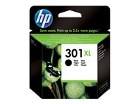 HP 301XL - 8 ml - Tuottoisa - musta - alkuperäinen - kuplapakkaus - mustepatruuna malleihin HP DeskJet 1000, 1010, 1050 AiO, 1050A AiO, 1510 AiO, 2000, 2050 AiO, 2050A AiO, 2510 AiO, 2540 AiO, 3000, 3050 AiO, 3050A eAiO, 3510 eAiO series, HP ENVY 4500 eAiO, 5530 eAiO series, HP OfficeJet 2620 AiO, 4630 eAiO series CH563EE#301