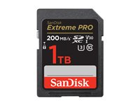 SanDisk Extreme Pro - Flash-muistikortti - 1 Tt - Video Class V30 / UHS-I U3 / Class10 - SDXC UHS-I SDSDXXD-1T00-GN4IN