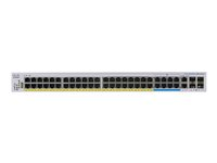 Cisco Business 350 Series CBS350-48NGP-4X - Kytkin - L3 - Hallinnoitu - 40 x 10/100/1000 (PoE+) + 8 x 100/1000/2.5G/5G (PoE++) + 2 x combo 10 Gigabit SFP+/RJ-45 + 2 x 10 Gigabit SFP+ - telineeseen asennettava - PoE+ (740 W) CBS350-48NGP-4X-EU