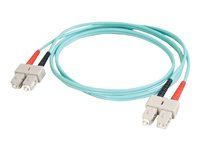 C2G SC-SC 10Gb 50/125 OM3 Duplex Multimode PVC Fiber Optic Cable (LSZH) - Verkkokaapeli - SC (monitila) (uros) to SC (monitila) (uros) - 2 m - kuituoptinen - kaksipuolinen (duplex) - 50 / 125 micron - OM3 - ei sisällä halogeenia - sinivihreä 85514