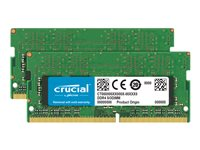 Crucial - DDR4 - pakkaus - 32 Gt: 2 x 16 Gt - SO-DIMM 260-pin - 2400 MHz / PC4-19200 - CL17 - 1.2 V - puskuroimaton - non-ECC CT2K16G4SFD824A