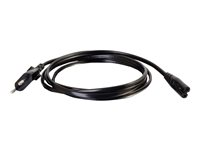 C2G Non-Polarised Power Cord - Virtajohto - power IEC 60320 C7 to power CEE 7/7 (uros) - vaihtovirta 250 V - 1 m - valettu - musta 80616