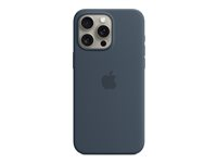 Apple - Takakansi matkapuhelimelle - MagSafe-yhteensopiva - silikoni - myrskyn sininen malleihin iPhone 15 Pro Max MT1P3ZM/A