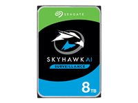 Seagate SkyHawk AI ST8000VE001 - Kiintolevyasema - 8 Tt - sisäinen - 3.5" - SATA 6Gb/s - puskuri: 256 Mt - sekä 3 vuoden Seagate Rescue Data Recovery ST8000VE001