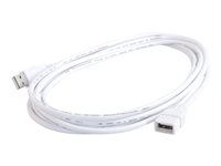 C2G 3.3ft USB Extension Cable - USB A to USB A Extension Cable - USB 2.0 - White - M/F - USB-kaapeli - USB (uros) to USB (naaras) - 0.9 m 19003