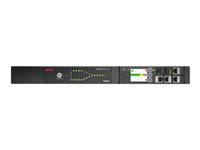 APC NetShelter - Automaattinen siirtokytkin (telineasennettava) - AC 207-253 V - 2000 VA - 1-vaiheinen - Ethernet 10/100/1000, USB - lähtöliittimet: 12 - 1U - musta AP4421A