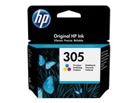 HP 305 - 4.48 ml - väri (sinivihreä, sinipunainen, keltainen) - alkuperäinen - mustepatruuna malleihin Deskjet 23XX, 27XX, 28XX, 41XX, 42XX; DeskJet Plus 41XX; ENVY 60XX, 64XX; ENVY Pro 64XX 3YM60AE#UUS