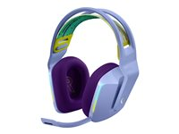 Logitech G G733 LIGHTSPEED Wireless RGB Gaming Headset - Kuuloke + mikrofoni - täysi koko - 2,4 GHz - langaton - lila 981-000890