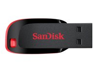 SanDisk Cruzer Blade - USB Flash-asema - 128 Gt - USB - musta, punainen SDCZ50-128G-B35