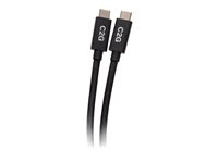 C2G 3.3ft (1m) USB-C Male to USB-C Male Cable (20V 5A) - USB4 (40Gbps) - USB-kaapeli - 24 pin USB-C (uros) to 24 pin USB-C (uros) - USB 2.0 / USB 3.2 / USB4 / Thunderbolt 3 - 20 V - 5 A - 1 m - USB-virransyöttö (100 W), käännettävät liittimet, kullatut liittimet, 8K tuki - musta C2G28878