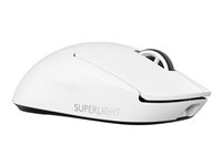 Logitech G PRO X SUPERLIGHT 2 - Hiiri - pelaaminen - optinen - 5 painiketta - langaton - 2.4 GHz - USB Logitech LIGHTSPEED -vastaanotin - valkoinen 910-006638