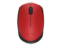 Logitech M171 - Hiiri - langaton - 2.4 GHz - USB johdoton vastaanotin - musta, punainen 910-004641