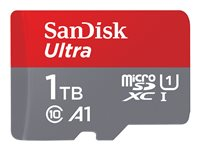 SanDisk Ultra - Flash-muistikortti (microSDXC to SD -adapteri sisältyvä) - 1 Tt - A1 / UHS Class 1 / Class10 - microSDXC UHS-I SDSQUAC-1T00-GN6MA