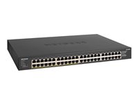 NETGEAR GS348PP - Kytkin - hallitsematon - 48 x 10/100/1000 (24 PoE+) - työpöytä, telineeseen asennettava - PoE+ (380 W) GS348PP-100EUS