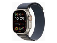 Apple Watch Ultra 2 - 49 mm - titanium - älykello kanssa Alpine-ranneke - tekstiili - sininen pannan koko: L - 64 Gt - LTE, Wi-Fi, Bluetooth, UWB - 4G - 61.4 g MREQ3KS/A