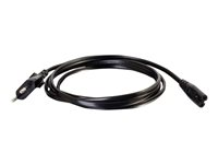 C2G Non-Polarised Power Cord - Virtajohto - power IEC 60320 C7 to power CEE 7/7 (uros) - vaihtovirta 250 V - 3 m - valettu - musta - Eurooppa 80618