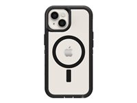 OtterBox Defender Series XT - Suojakotelo takakansi matkapuhelimelle - rosoinen - MagSafe-yhteensopiva - polykarbonaatti, synteettinen kumi - pimeä puoli (kirkas / musta) malleihin Apple iPhone 15 Plus 77-93290