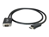 C2G 15ft DisplayPort to VGA Adapter Cable - M/M - Sovitinkaapeli - TAA-yhdenmukainen - DisplayPort (uros) to HD-15 (VGA) (uros) - 4.57 m - siipiruuvit, aktiivinen, 1920 x 1200 (WUXGA) -tuki - musta 54343