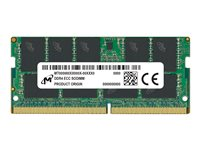 Micron - DDR4 - moduuli - 16 Gt - SO-DIMM 260-pin - 3200 MHz / PC4-25600 - CL22 - 1.2 V - puskuroimaton - ECC MTA9ASF2G72HZ-3G2R