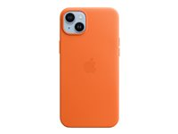 Apple - Takakansi matkapuhelimelle - MagSafe-yhteensopiva - nahka - oranssi malleihin iPhone 14 Plus MPPF3ZM/A