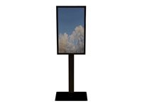 HI-ND Floorstand Glass with Casing 55" - Teline malleihin digital signage -LCD-paneeli - metalli, lasi - musta, RAL 9005 -näytön koko: 55" -kiinnitysliitäntä: 200 x 200 mm - lattialla seisova malleihin Samsung QB55, QH55, QM55 FS5512-5001-02