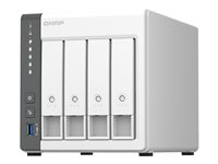 QNAP TS-433 - NAS-palvelin - 4 telineet - 16 Tt - SATA 6Gb/s - HDD 4 Tt x 4 - RAID RAID 0, 1, 5, 6, 10, JBOD - RAM 4 Gt - Gigabit Ethernet / 2.5 Gigabit Ethernet - iSCSI tuki TS-433-4G+4XST4000NE001