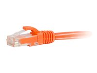 C2G Cat5e Booted Unshielded (UTP) Network Patch Cable - Kytkentäkaapeli - RJ-45 (uros) to RJ-45 (uros) - 3 m - UTP - CAT 5e - valettu, piikitön, säikeinen - oranssi 83606