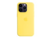 Apple - Takakansi matkapuhelimelle - MagSafe-yhteensopiva - silikoni - kanarialinnun keltainen malleihin iPhone 14 Pro MQUG3ZM/A