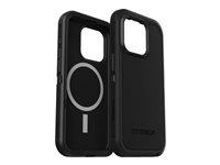 OtterBox Defender Series XT - Suojakotelo takakansi matkapuhelimelle - rosoinen - MagSafe-yhteensopiva - polykarbonaattikuori, synteettinen kumi - musta malleihin Apple iPhone 15 Pro 77-92956