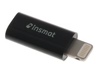 Insmat - Lightning-sovitin - Lightning uros to Micro-USB Type B naaras - musta 520-8854