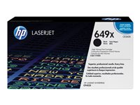 HP 649X - Tuottoisa - musta - alkuperäinen - LaserJet - väriainekasetti (CE260X) malleihin Color LaserJet Enterprise CP4525dn, CP4525n, CP4525xh CE260X