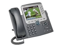 Cisco Unified IP Phone 7975G - VoIP -puhelin - SCCP, SIP - hopea, tummanharmaa - sekä 1 x käyttäjän lisenssi CP-7975G-CH1