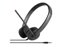 Lenovo Stereo Analog Headset - Kuuloke + mikrofoni - korvien päällä - langallinen 4XD0K25030