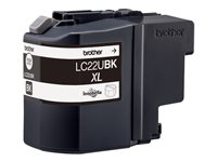 Brother LC22UBK - XL - musta - alkuperäinen - mustepatruuna malleihin Brother DCP-J785DW, DCP-J785DWXL, MFC-J985DW; INKvestment Work Smart MFC-J985DW LC22UBK