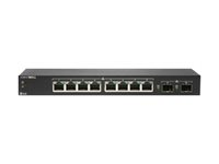 SonicWall Switch SWS12-8 - Kytkin - Hallinnoitu - 8 x 10/100/1000 + 2 x Gigabit SFP - työpöytä - sekä 1 vuoden ympärivuorokautinen tuki 02-SSC-8364