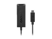 Lenovo USB-C to Ethernet Adapter - Verkkosovitin - USB-C - Gigabit Ethernet x 1 - musta 4X90S91831